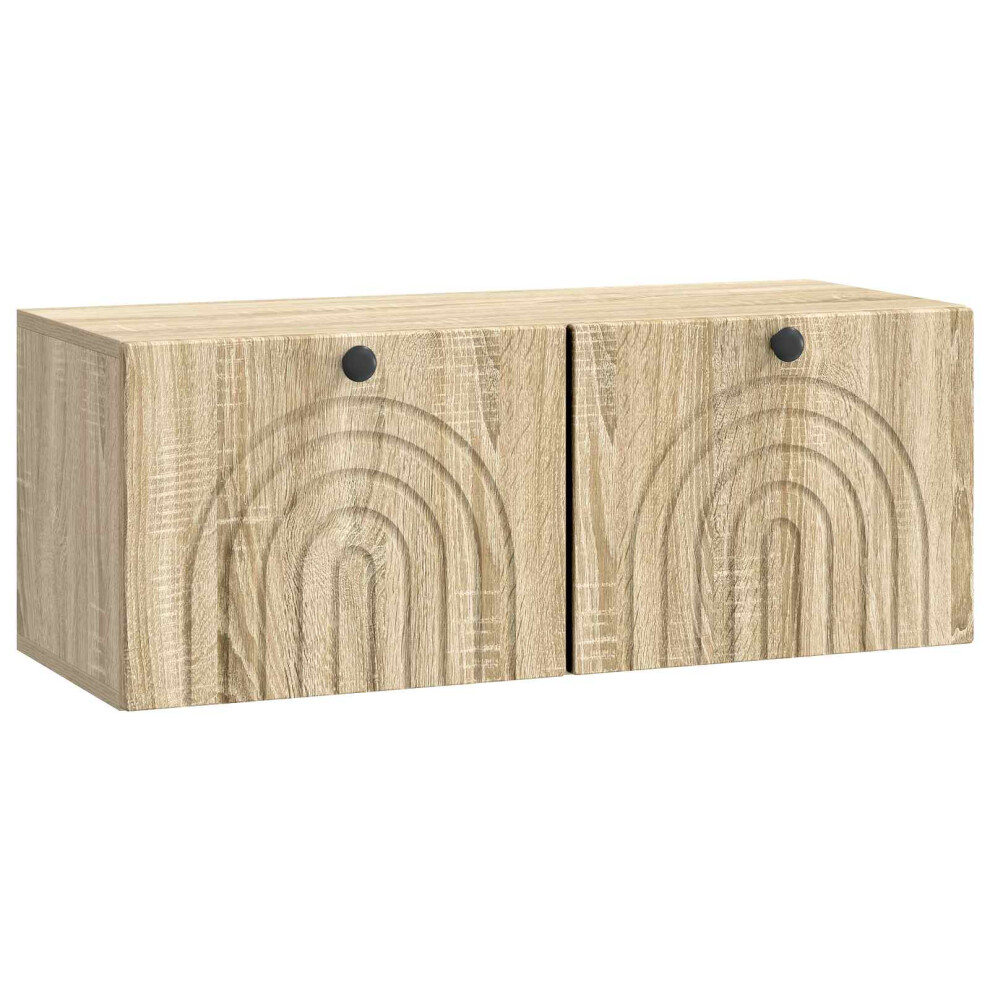 Vidaxl Wall-Mounted Tv Cabinet Sonoma Oak 78.5 X 31 X 30 Cm