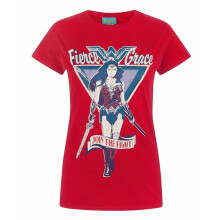 (XX-Large) DC Comics Short Sleeved T-Shirt (Womens Red)