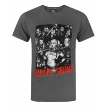 (Medium) DC Comics Suicide Squad Short Sleeved T-Shirt (Unisex Grey)