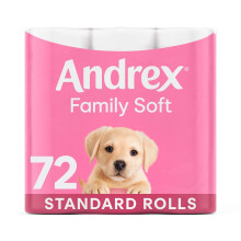 Andrex Family Soft Toilet Roll 72 Rolls Family Pack 11160 Total Sheets