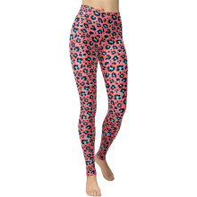 Damen Sportleggings Casual Stretch Leopardenmuster Gemustert Pink S — fitnessbekleidung damen, yogahosen, fitnesshosen, high waist leggings