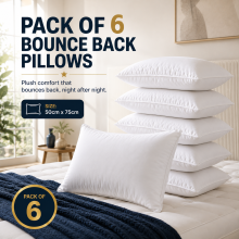 (3 Pair (Pack of 6)) Pillows Quilted Luxury Ultra Loft Jumbo Super Bounce Back Pillows Pack of 2, 4 & 6