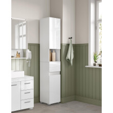 VASAGLE Tall Bathroom Cabinet - Slim Storage Cabinet - Narrow Cupboard
