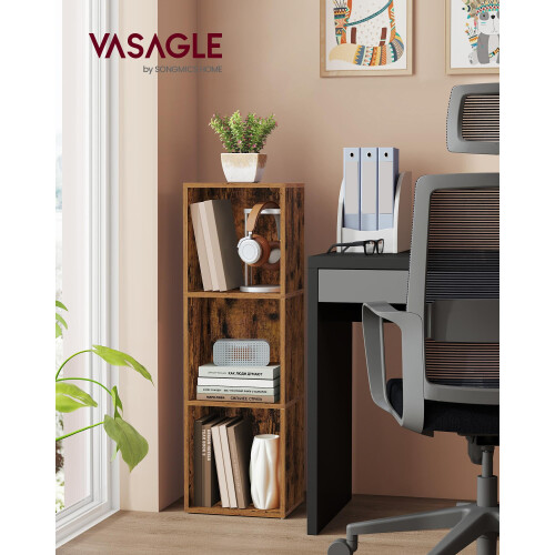 VASAGLE VASAGLE CUSTOS Collection - Bookshelf - 3-Tier Cube Bookcase 1