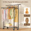 HYSEYY Double Rod Clothes Rail - Rolling Clothes Rack 6