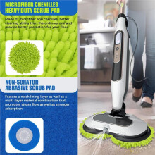 Magic Sponge Eraser Pads and Microfiber Chenilles Pads for Steamer S7001 S7020 Series Rotating Steam Scrubber