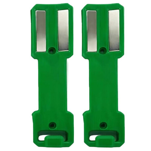2-Pack Magnetic Aerosol Can Holder, Double-Sided Magnet, Sprayer Can Organizer for Garage, Toolbox Green