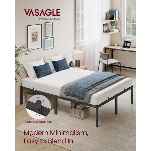 VASAGLE VASAGLE Double Metal Bed Frame - 135 x 190 cm - Under-Bed Space 1