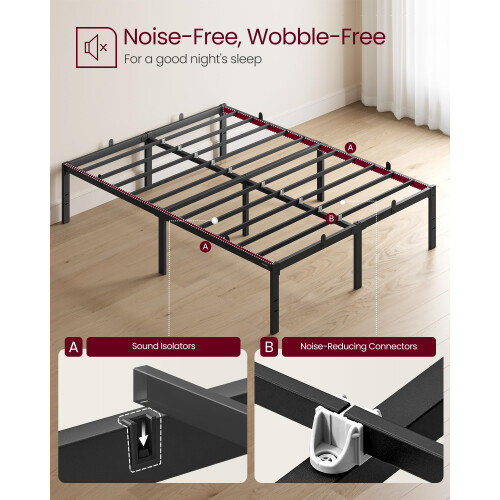 VASAGLE VASAGLE Double Metal Bed Frame - 135 x 190 cm - Under-Bed Space 2