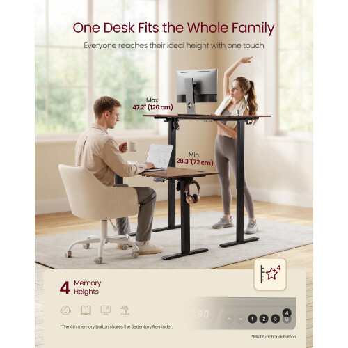 VASAGLE VASAGLE Electric Standing Desk - Height Adjustable Desk 2