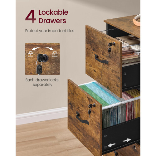 VASAGLE VASAGLE File Cabinet - Filing Cabinet for Home Office - Printer Stand 2