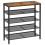VASAGLE VASAGLE 5-Layer Shoe Rack - High Shoe Storage with 4 Mesh Shelves and 1