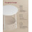 VASAGLE VASAGLE Collection - Side Table - Round End Table with Fabric Basket 4