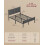VASAGLE VASAGLE Double Bed Frame - 135 x 190 cm - with Upholstered Headboard 6