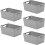 Niftii 5-Pack Plastic Storage Baskets with Sturdy Handles, Lightweight & Durable 1