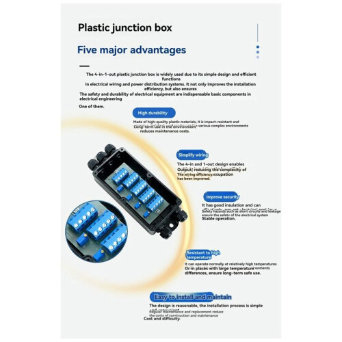 4 in 1 Load Cell Shell Junction Box Amplifier,with Multiple Protections Connection: 1-4 Sensors,Belt Weighing 1