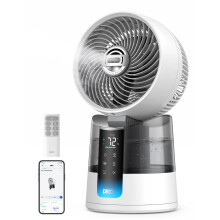 DREO TurboCool Misting Fan 516S, 150+30 Omni-directional Oscillating Smart Cooling Fans that Blow Cold Air, 26 ft/s, Ultrafine Mist, 20dB, 1.3L, 6
