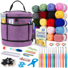 Reessy Crochet Kit, 105Pcs Crochet Kits for Beginners Adults Includes 2025g Acrylic Yarn Crochet Hooks Instructions and Crochet Accessories, Crochet