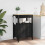 VidaXL vidaXL Kitchen Trolley MONZA Black 60 x 40 x 88.5 cm Solid Pine Wood 1