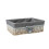 Woodluv Grey Wicker Rectangular Storage Gift Hamper Basket With Removable Lining - Large 1