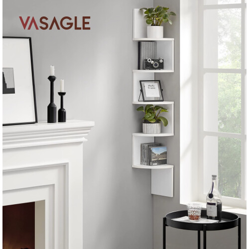 VASAGLE VASAGLE 5-Tier Corner Shelf - Display Floating Shelf in Living Room 1