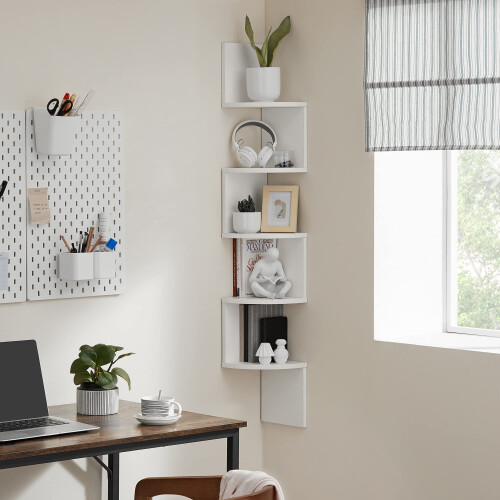 VASAGLE VASAGLE 5-Tier Corner Shelf - Display Floating Shelf in Living Room 2