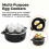 YASHE Rapid Egg Cooker - 7 Egg Capacity Electric Egg Boiler for Hard 5