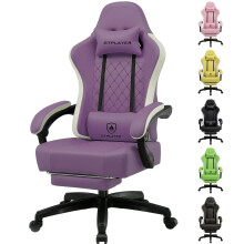 GTPLAYER Gaming Chair with Footrest, Ergonomic Computer Desk Chair with Pocket Spring Cushion Home Office High Back Support Lumbar Support Heavy Duty
