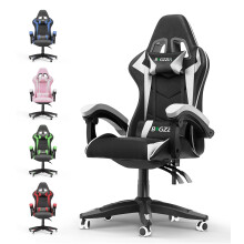 bigzzia Gaming Chair Ergonomic Gamer Chairs with Lumbar Cushion Headr