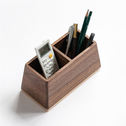Wood Pen Holder - Elegant Desktop Organizer for Office & Home 1