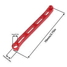 2X Kit de Haste de Fixação Do Chassi Do Carro RC para 1/12 MN168 MN78 Acessórios de Atualização de Carro RC Vermelho