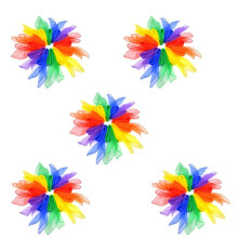 60 Stücke Platz Jonglieren Seiden Tanz Schals Zauber Tricks Leistung Requisiten Zubehör Bewegung Schals Rhythm Band Schal 24 von 24 Zoll 6 Farben