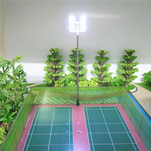 8 PCS HO Scale Model Lighting Tower,Tower Lights Model Lights Layout Lamppost for Train/Garden/Playground/Stadium
