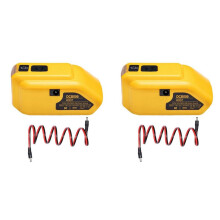 2X DCB090 Adapter Akumulatora DCB090 Konwerter ładowarki źRódła Zasilania do Akumulatora Litowego 18 V 20 V Max z Portem