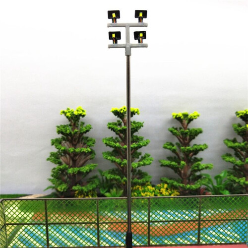 8 PCS HO Scale Model Lighting Tower,Tower Lights Model Lights Layout Lamppost for Train/Garden/Playground/Stadium 2
