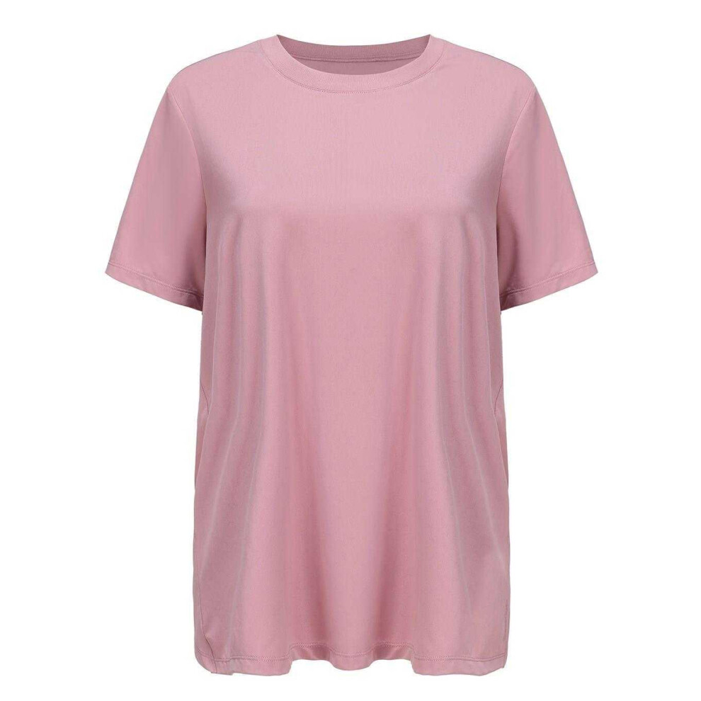 Slazenger (10 Uk, Pink) Womens/Ladies Crossover Hem Training T-Shirt