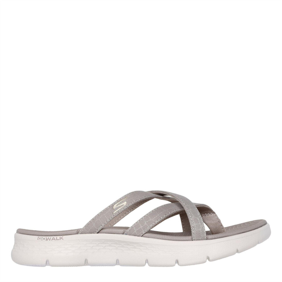 Skechers (6 Uk, Taupe) Womens/Ladies Crossover Flat Sandals