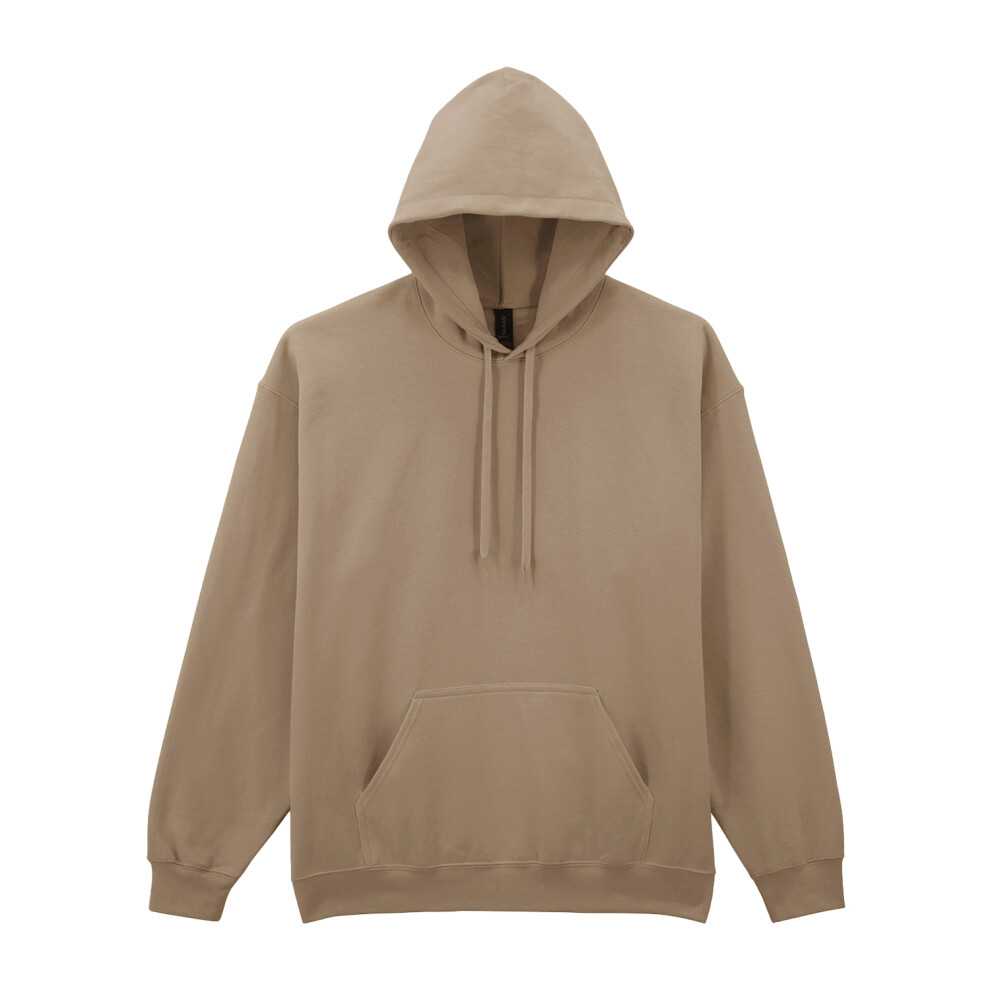 Gildan (M, Brown Savana) Unisex Adult Midweight Hoodie