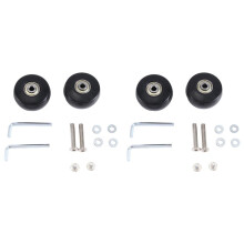 Juego de 4 Ruedas de Repuesto para Maletas de Equipaje de 50X24 Mm, Ruedas Giratorias de PU, Kits de ReparacióN de Rodamientos de Acero Al Carbono