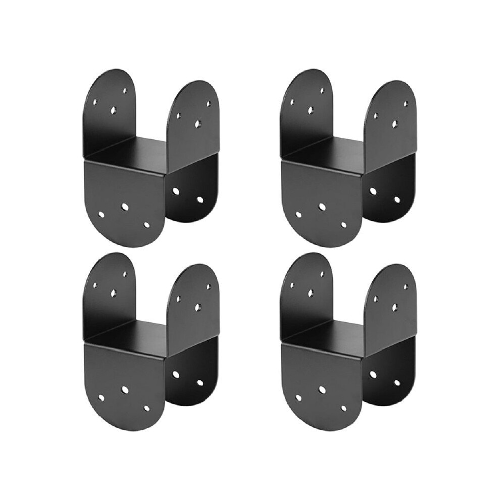 4 Pcs 4X4post Caps Bracket,Top Tie Bracket For Connecting Post To ,Black Used For Pergolas, Log Cabins,Truss Frames 4712785454256