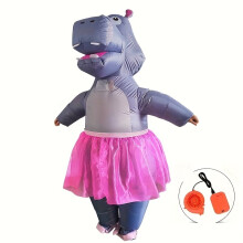 Combinaison gonflable hippopotame jupe gaze, adulte