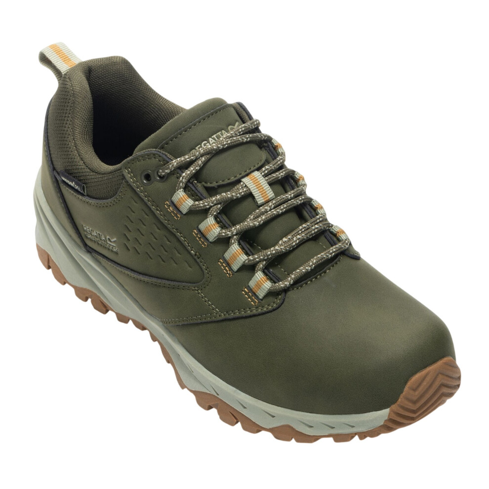 Regatta (8 Uk, Dark Khaki/Wood Brown) Mens Amble Waterproof Low Cut Walking Shoes
