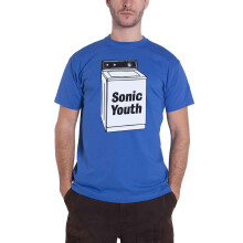 (L, Blue) Sonic Youth T Shirt Washing Machine Album Band Logo new Official Mens Blue