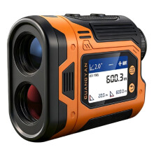 GUANGYAN Digital Optisk Effektmätare Laseravståndsmätare för 600m Räckvidd med 6XZoom IP54 Vattentålig LCD-Display Teleskop