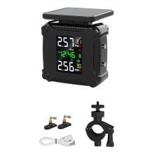Motorcycle and Electric Vehicle Tire Pressure Monitor, Wireless Digital Display, Built-in TPMS