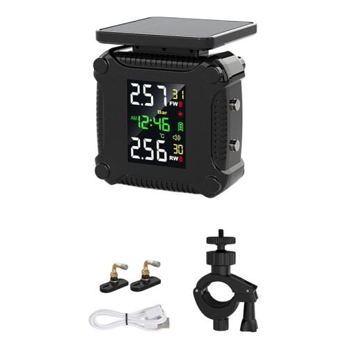 Monitoraggio Della Pressione Degli Pneumatici per Moto e Veicoli Elettrici, Display Digitale Wireless, TPMS Integrato