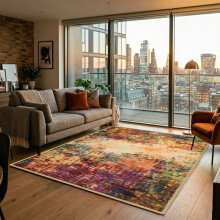 (200 x 290 cm 6 ft 7 in x 9 ft 6 in, VIBRANT- CASHMERE RUG) Large Rugs Living Room Bedroom Traditional Carpets
