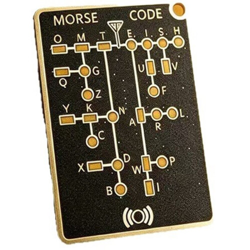 Morse Code Trainer Card -Interactive LED Audio Telegraph Practice Tool Real- Feedback Record Playback Portable PCB