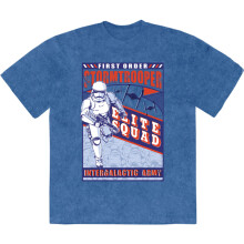 (M, Blue) Star Wars First Order Elite Squad Limited Premium Wash T Shirt