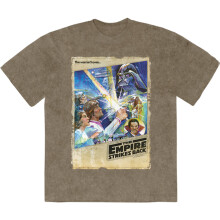 (S, Green) Star Wars The Empire Strikes Back Comic Strip Limited Premium Wash T Shirt